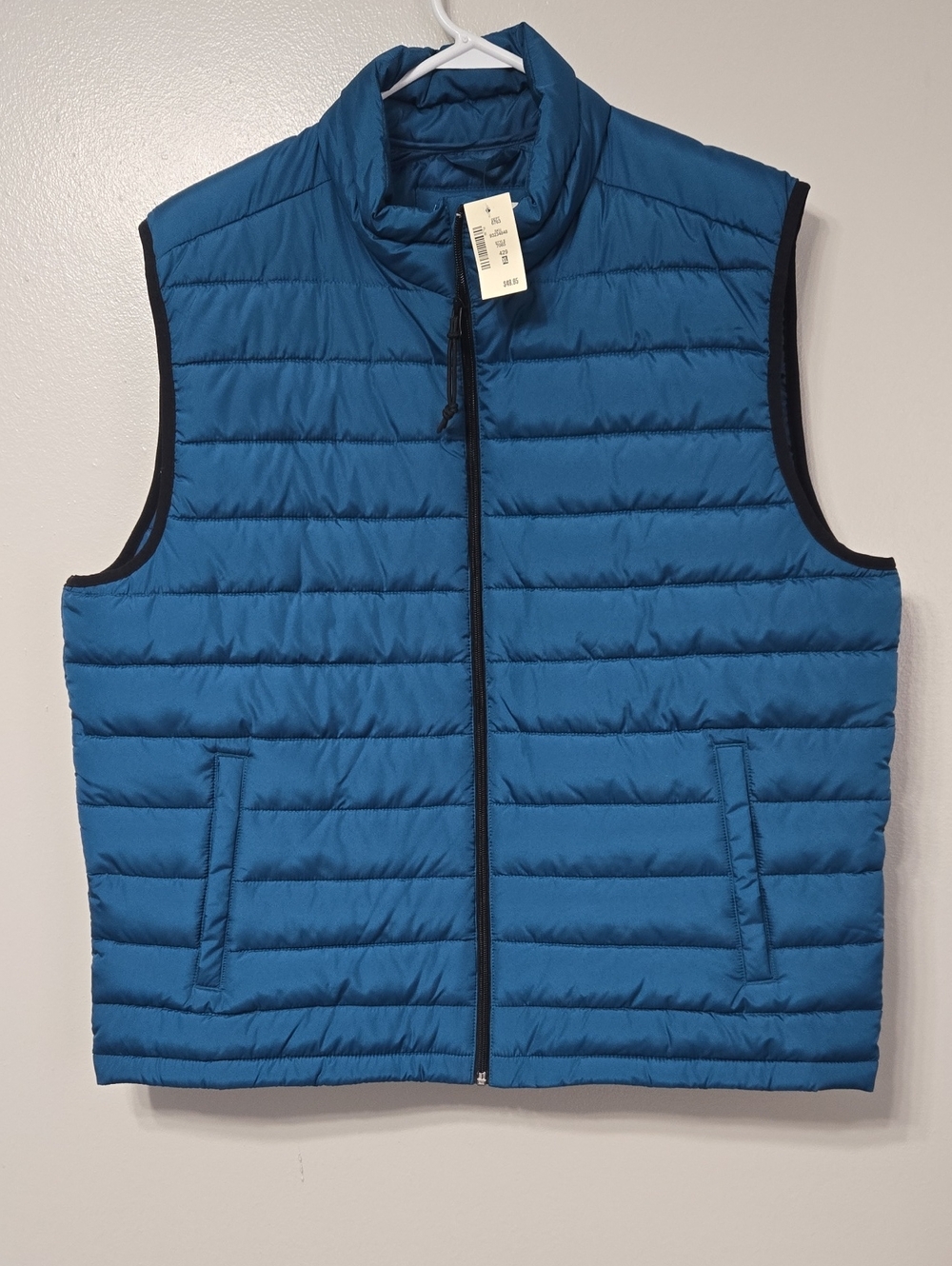 NWT Aeropostale Teal Blue Remixed Down Puffer Vest Men's Size XL
